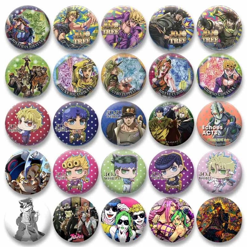 

Cartoon Characters Jotaro Kujo Lapel Pins DIY Backpack Shirt Jewelry Accessories Brando Joseph Joestar Button Badges Toys Gifts