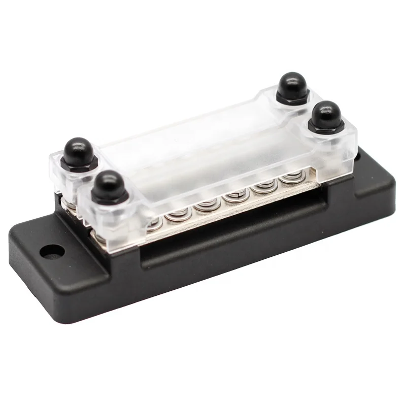 

12-Gang BusBar with Cover 6 Terminal Bus Bar 150 A with Cover Power Distribution Terminal Block