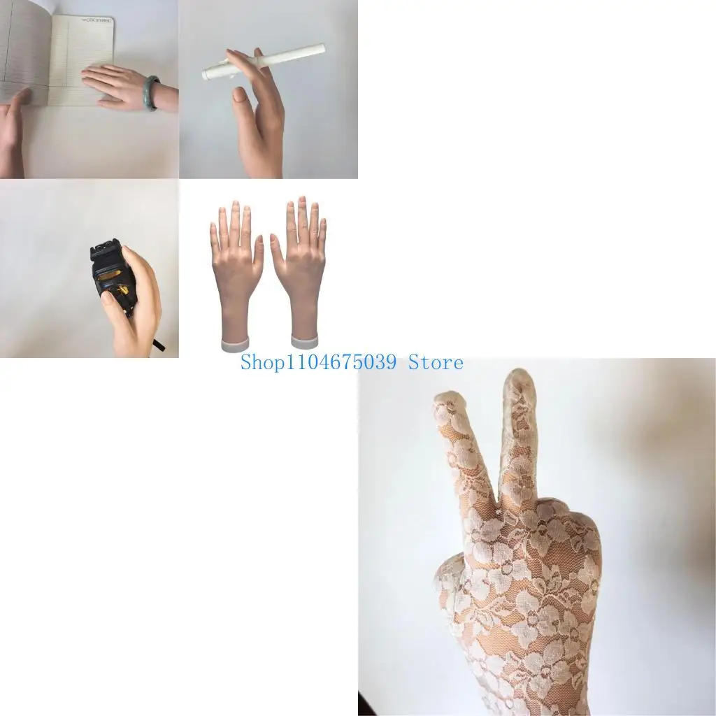 5ASD متعددة الأغراض مانيكير ممارسة اليد مع أصابع مرنة فن الأظافر يد لتنظيم المجوهرات والعرض #1