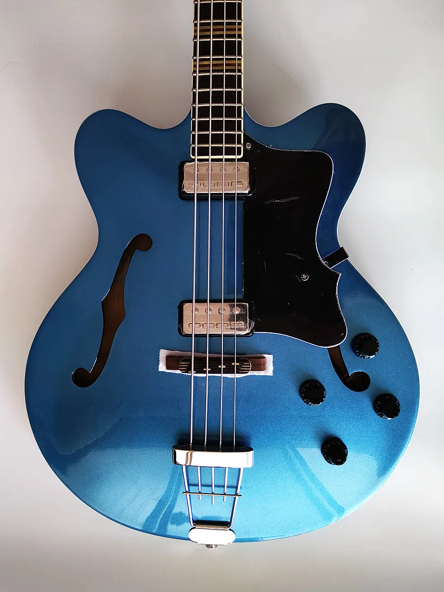 

Electric Guitar Bass 4-string semi hollow body blue Ocean HCT-500/7-TR Contemporary Verythin Bass Guitar