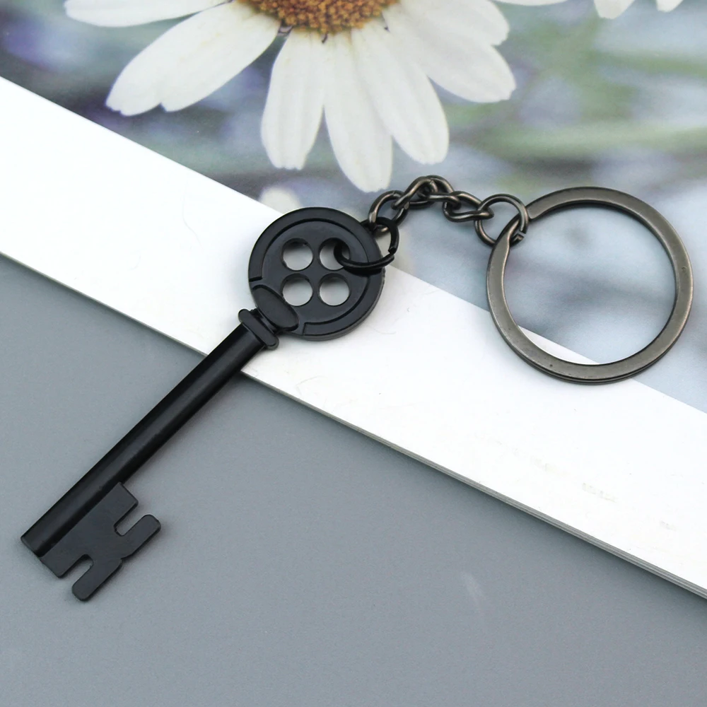 Porte-clés Pierre Verte du Film Coraline, Pendentif Clé, Collier, Boucle de Clé, Bijoux de Costume Cosplay Laika ﻿
