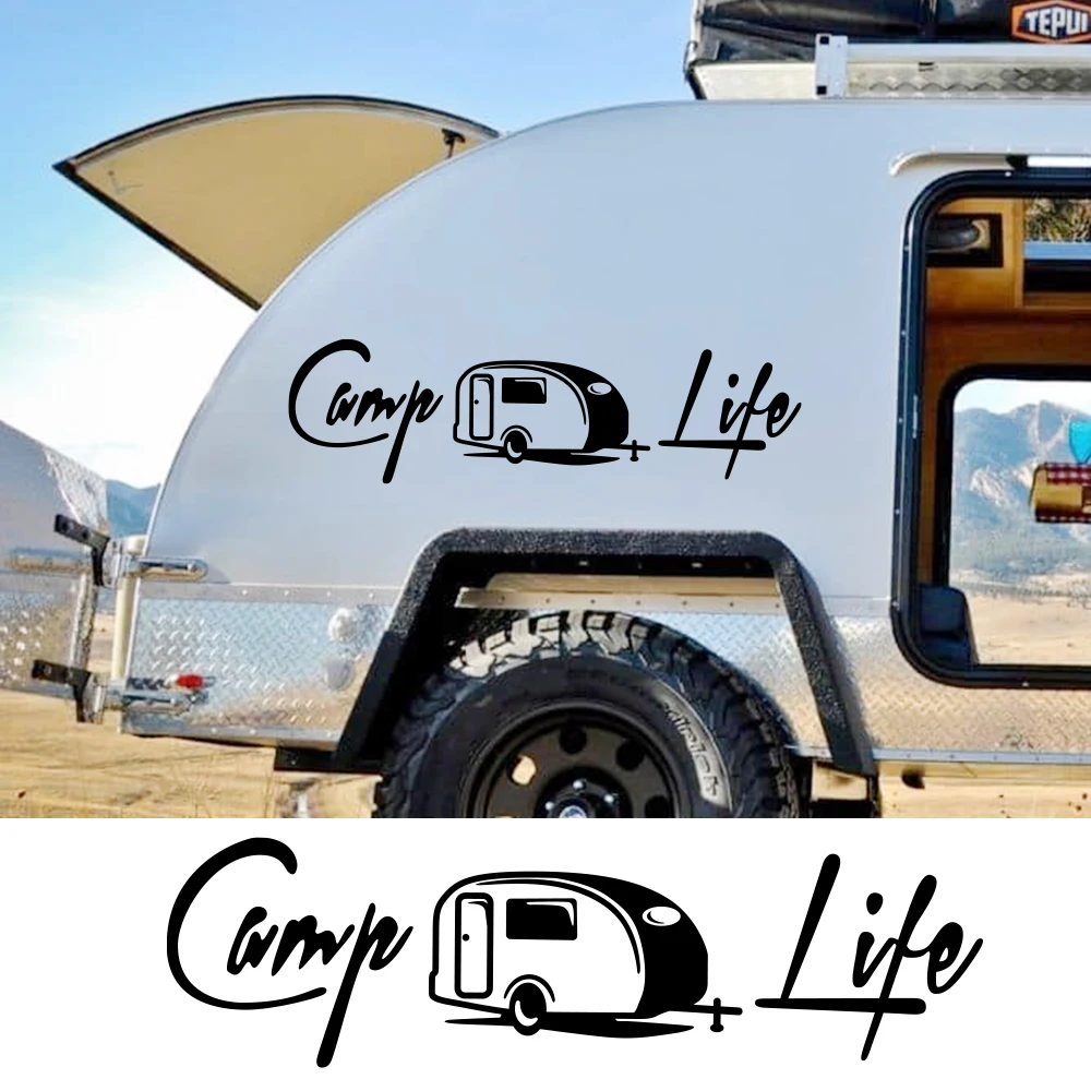 Creative Camper Life Rv Truck Car Body Sticker Motorhome Caravan Van Travel Decor Decal Auto Vinyl Tuning Accessories Decoration