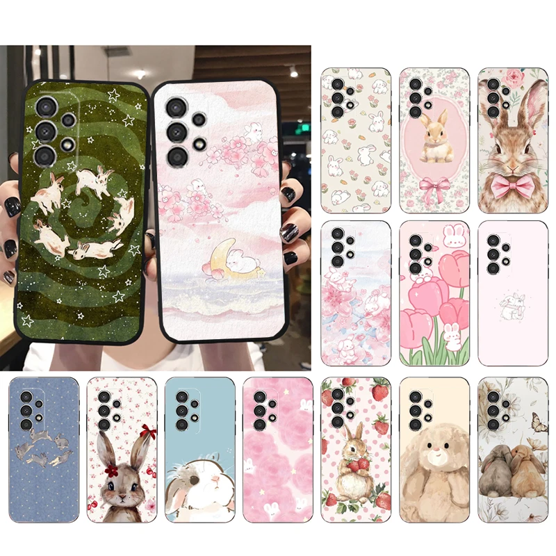 

Phone Case For Samsung A17 A55 A16 A56 A35 A15 A53 A54 A33 A34 A25 A05S A52 A52S A07 A26 A06 Bunny