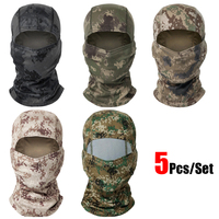 5Pcs/Set Unisex Sunscreen Breathable Balaclava Hat Outdoor Sports Hiking Running Skiing Fishing Cycling Mask