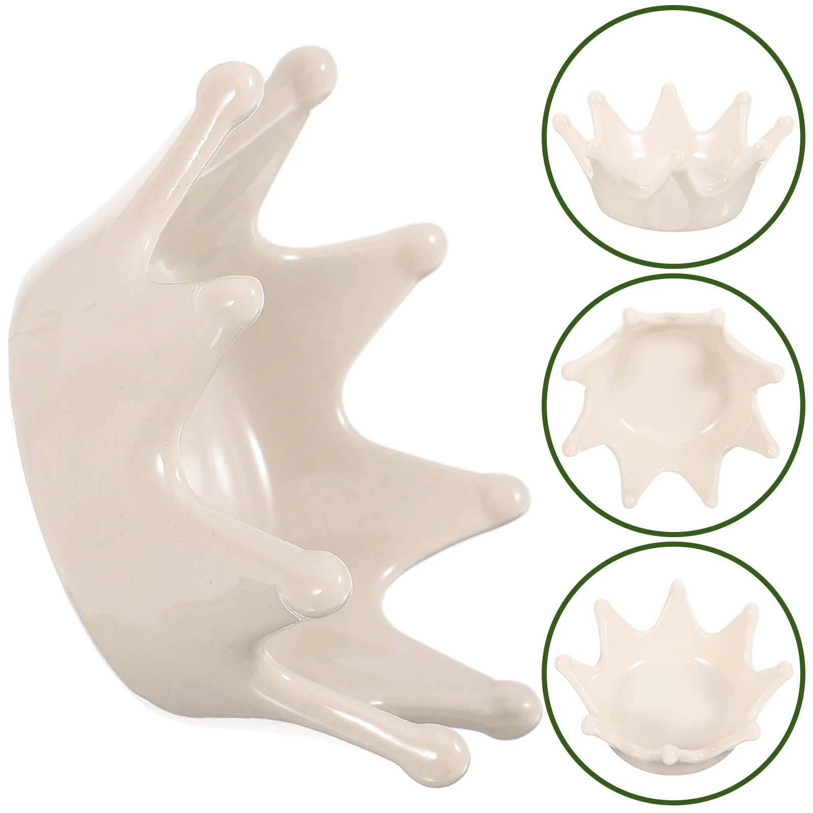 

Decorative Jewelry Tray Crown Dish with in Ceramic Storage Holder Display Catchall