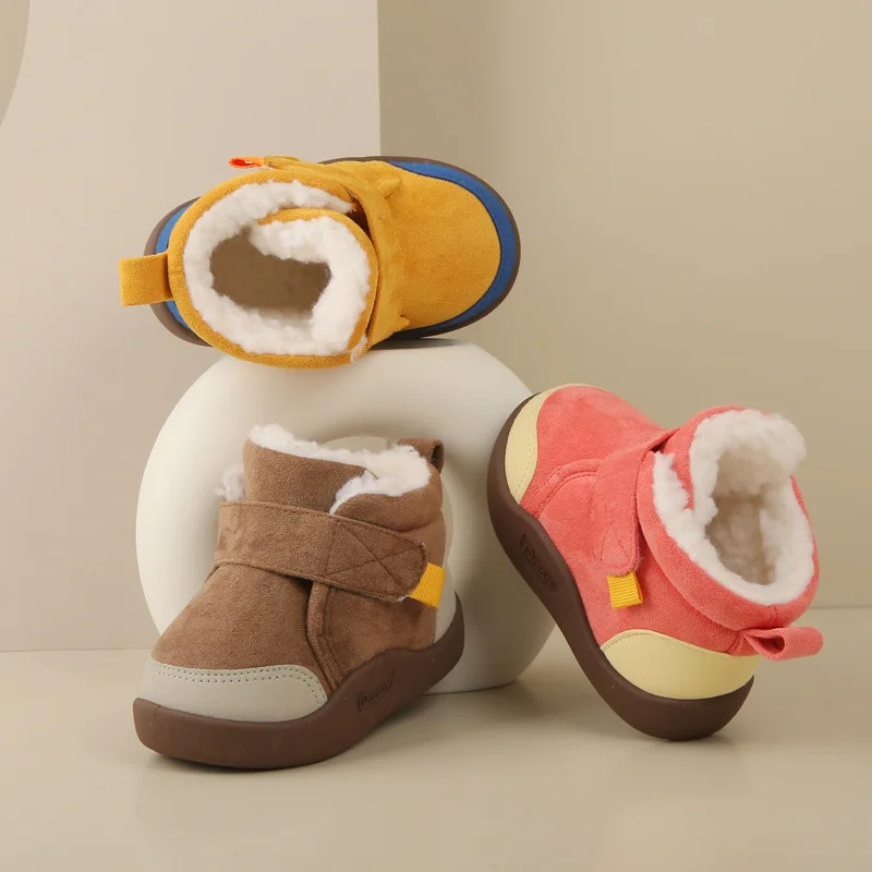 Toddler Baby Boots Winter Boys Girl Warm Baby Snow Shoes Plush Soft Bottom Infant Shoes Newborn Baby Outdoor Sneakers Kids Boots