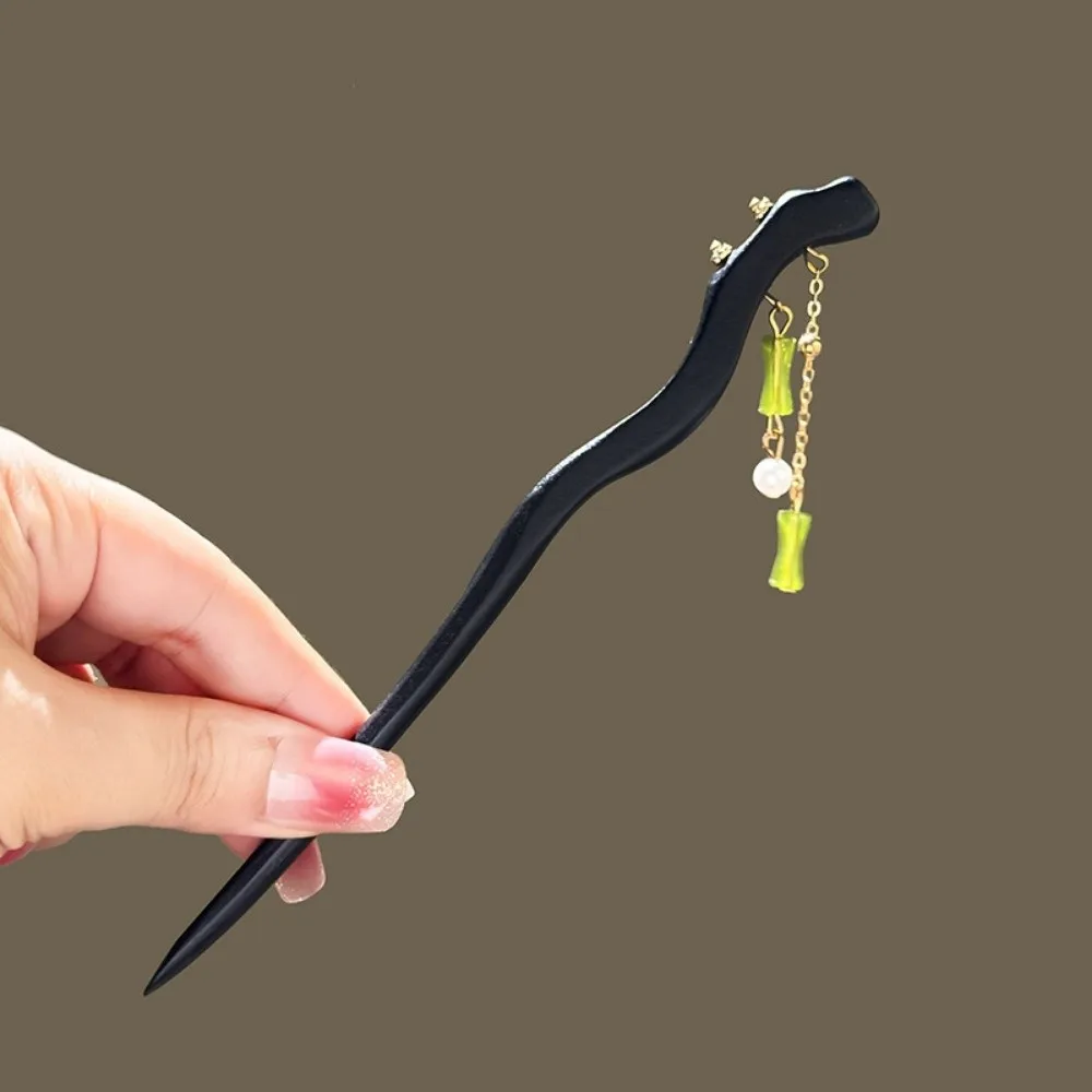 Chinese Style Tassel Hair Pins Magnolia Flower Banana Fan Tassel Floral Hairpins Retro Hair Clips Vintage Handmade Hair Forks