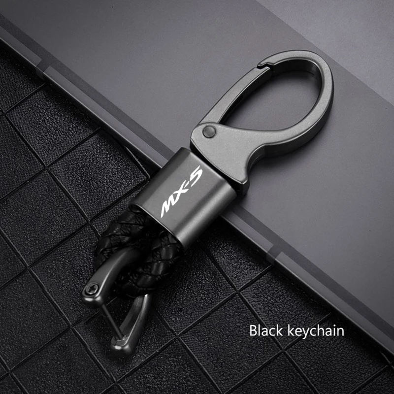 For Mazda MX-5 Miata NA NB NC ND RF 2019 2020 2021 2022 2023 Car Accessories Aolly Leather Car Keychain Car Styling Key Ring