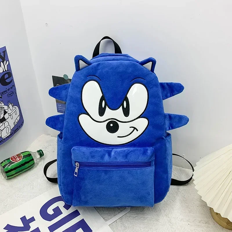 

Рюкзак Sonics в стиле аниме, продающий высокий внешний вид, студенческий плюшевый кошелек для монет, школьная сумка, подарок на день рождения