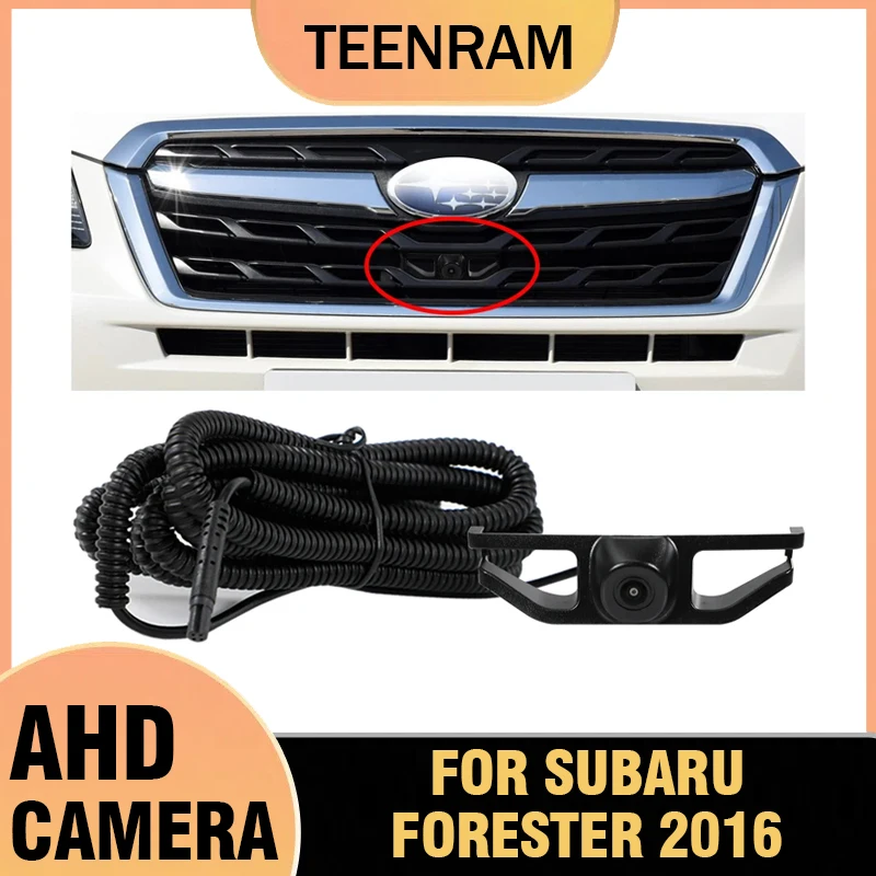 TEENRAM AHD Car Front View Camera for Subaru 2016 Forester Night Vision Fisheye 150° Lens Vehicle OEM Front Camera Waterproof