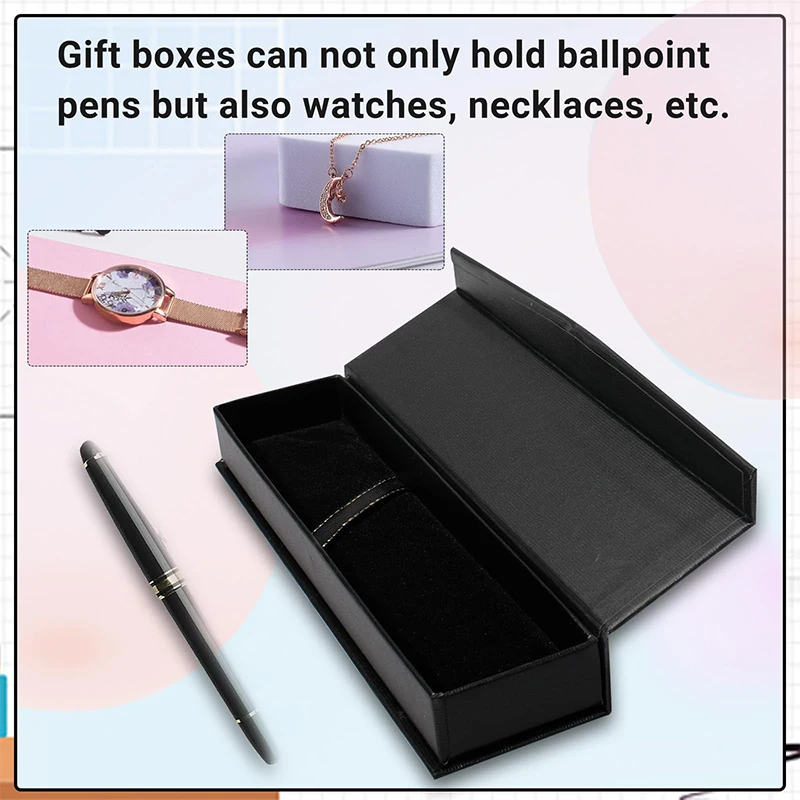 42Pcs Pen Gift Boxes Empty Black Ballpoint Pen Gift Box with Cushion Pen Jewelry Display Box Empty Present Collection Cases