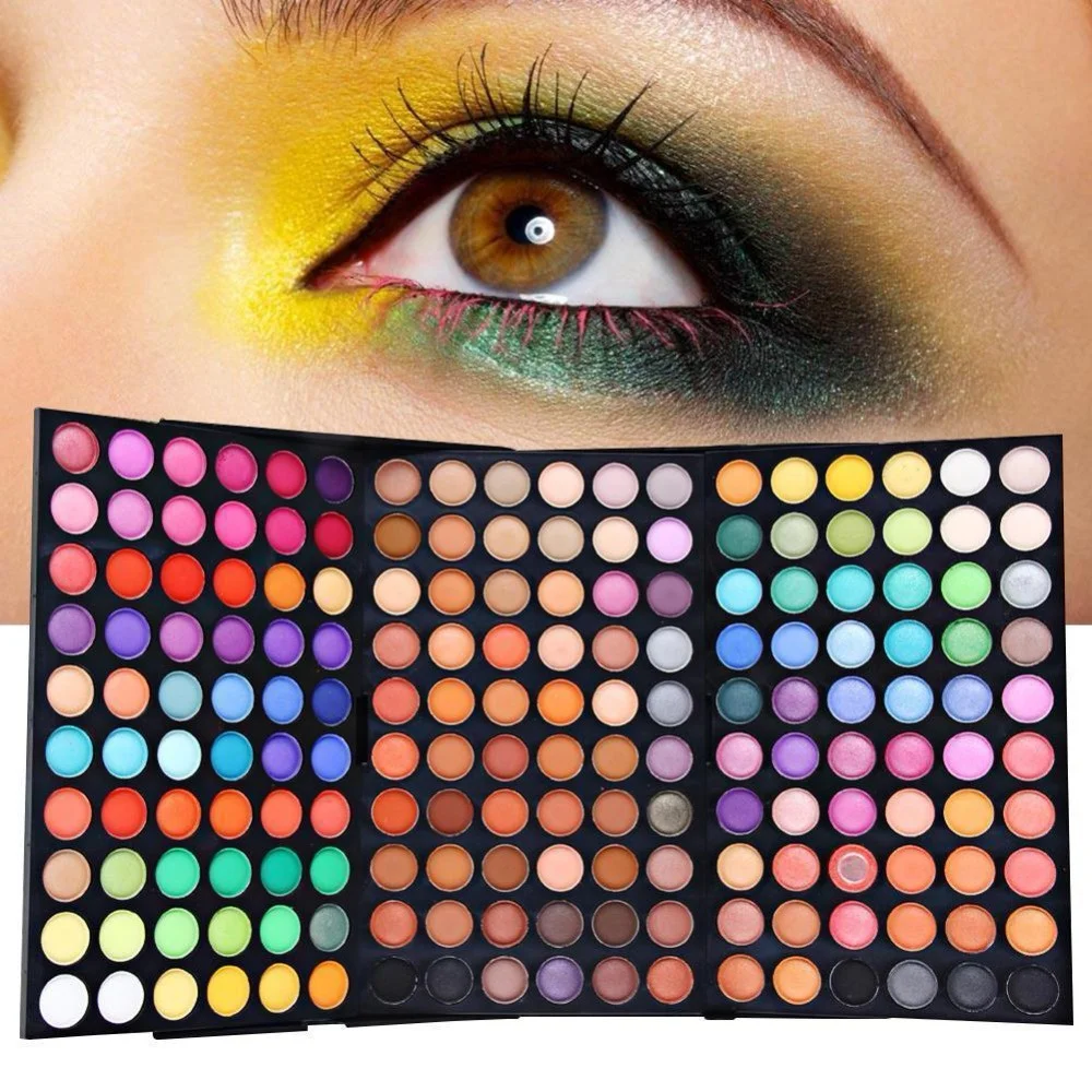 180 Color Eyeshadow Palette Matte Shimmer Waterproof Long Lasting Smudge Proof Washable Nude Eye Cosmetic Makeup