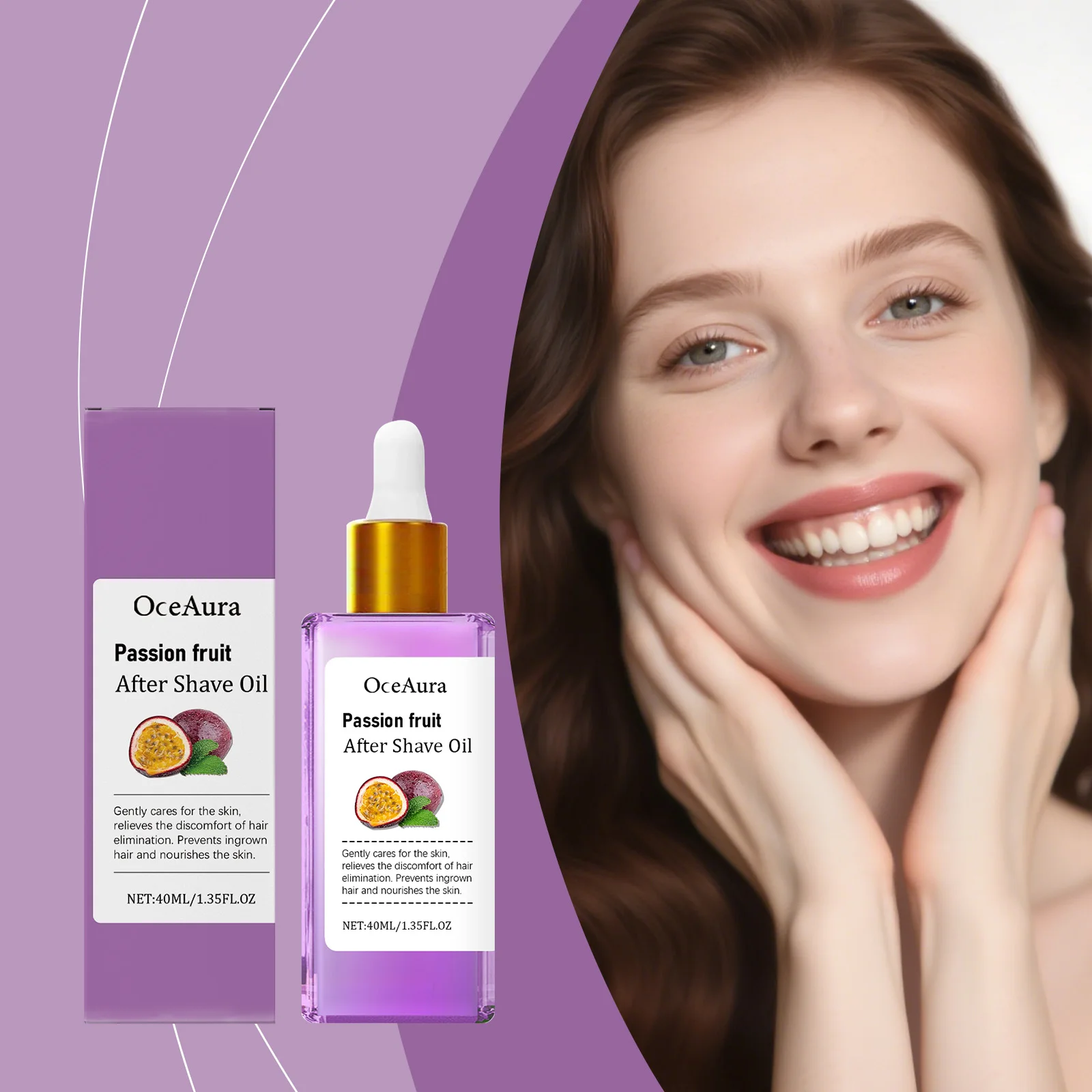 

Эфирное масло для удаления волос и ухода за кожей с экстрактом плодов страстного фрукта: ухаживает за кожей, питает и увлажняет, для комфортного ухода.