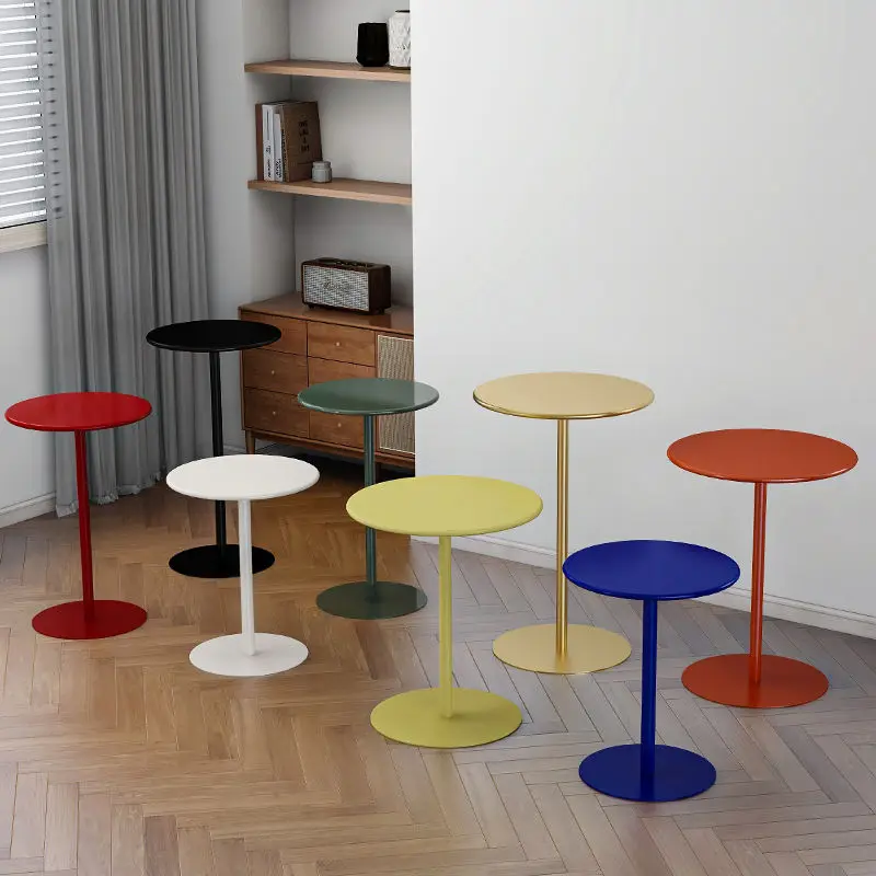 Round Low small coffee table modern simple milk shop commercial leisure reception ins bedside Living room easy move table