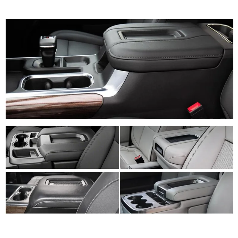 

Bucket Seat Armrest Cover Center Console For Chevy Silverado GMC Sierra 1500 2019-2025 Tahoe Suburban Yukon 2021-2025
