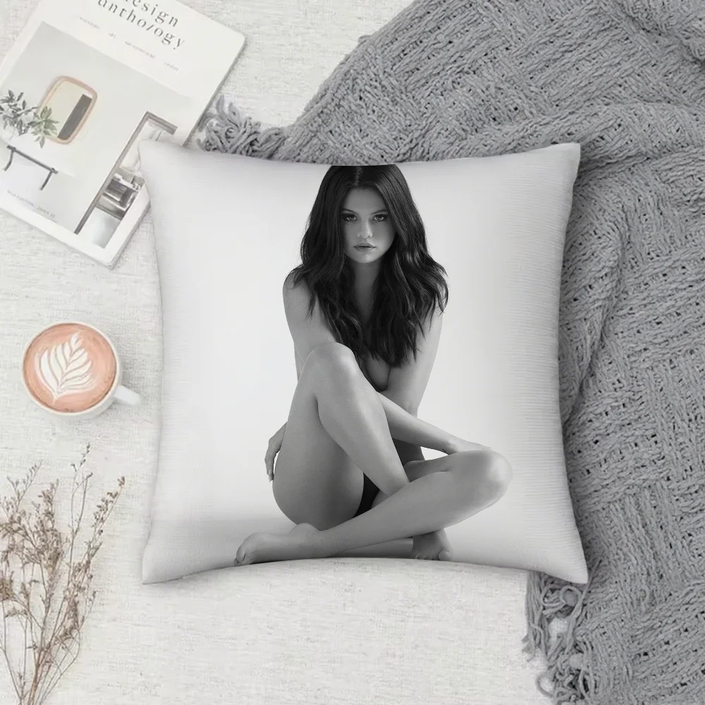 المغني سيلينا غوميز قلت أنا أحبك أول كيس وسادة مربع على الوجهين الطباعة قصيرة أفخم غطاء وسادة أريكة وسادة