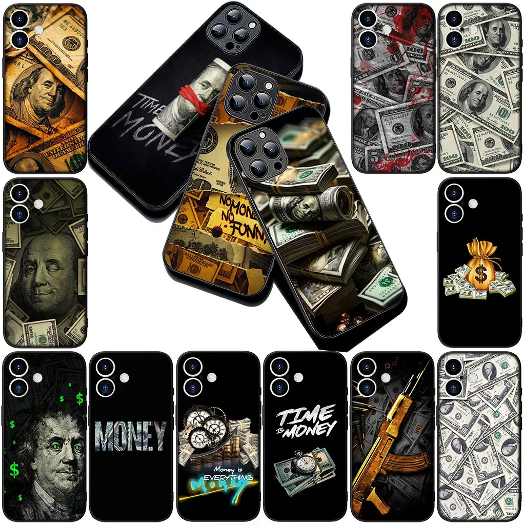 Чехол для телефона Money 100 D-Dollars 1 для Xiaomi Redmi Note 12 11 10 Pro 10A 10C 12C 13C Note12 5G 4G Гибкий гибкий корпус