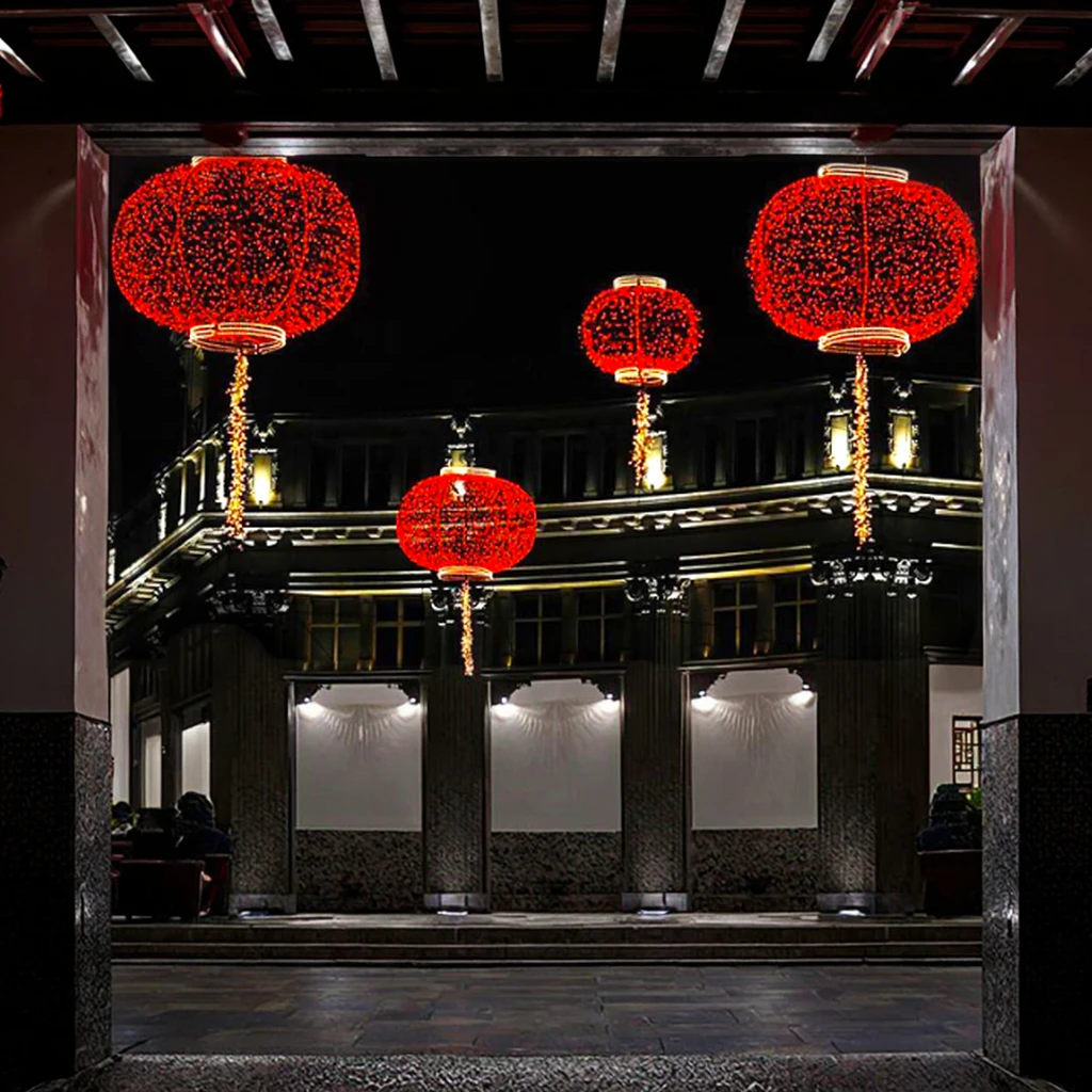 

Shenzhen Toprex Festival Decoration Chinese New Year Ramadan Metallic Lanterns Light LED for Outdoor Party Supplies Custom Size