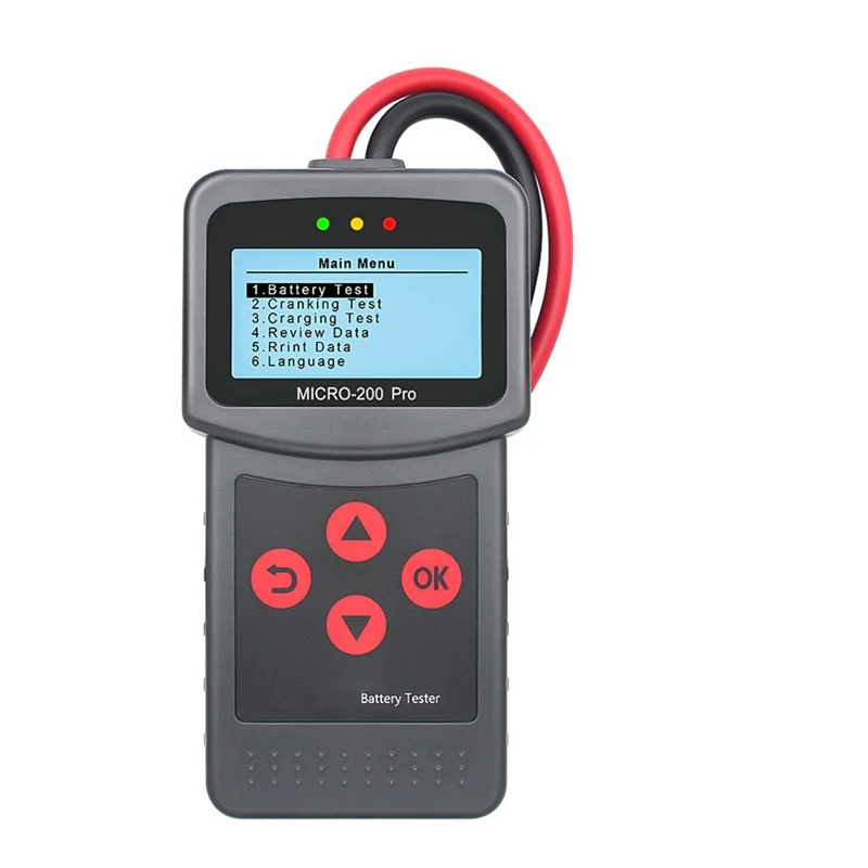 Micro-200 Pro Car Motorcycle Battery Tester 12/24V Multi-Language Digital Battery System Analyzer