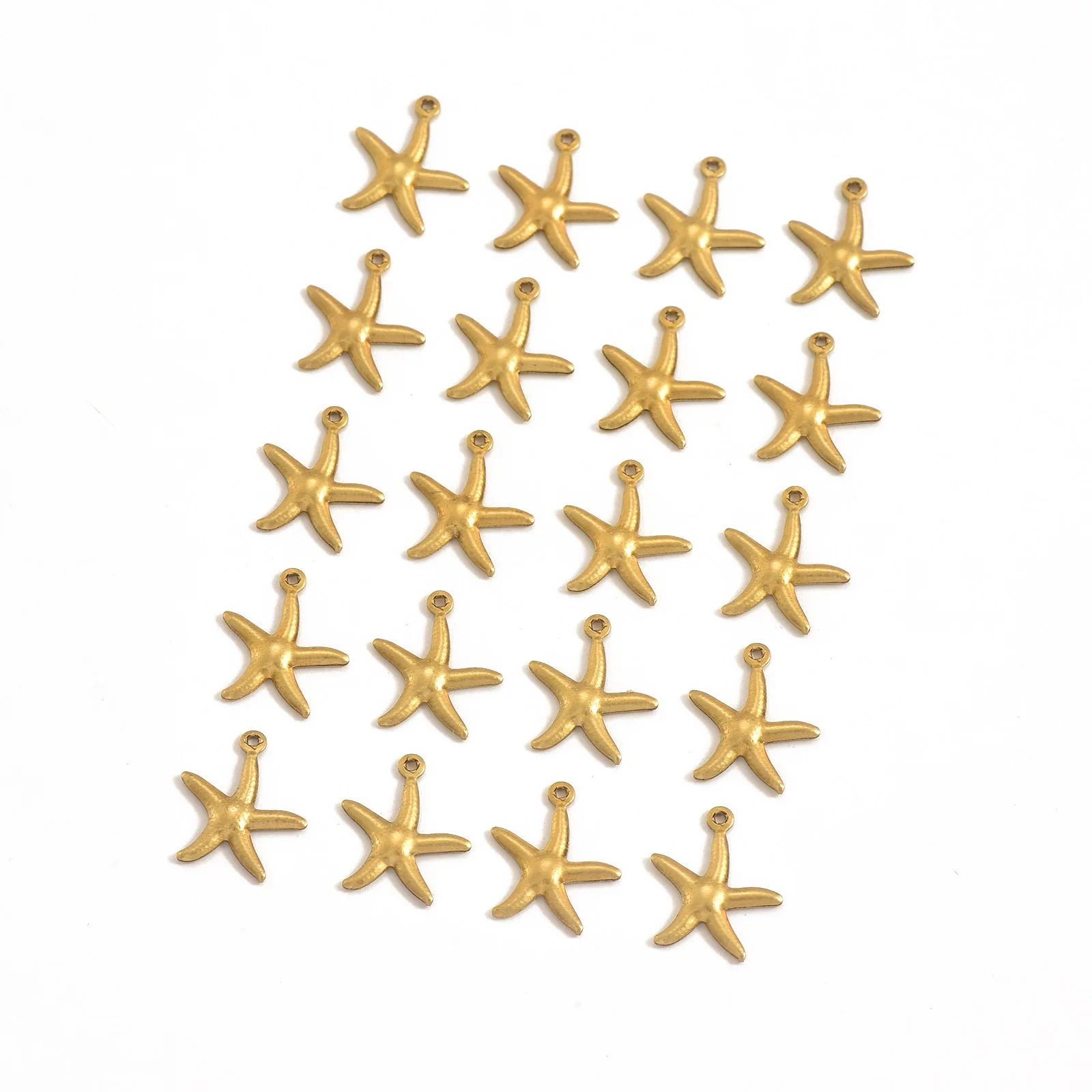 

200PCS New Starfish Charm Striped Ocean Theme Star Pendants Handicrafts DIY Jewelry Accessories Handmade Material Findings