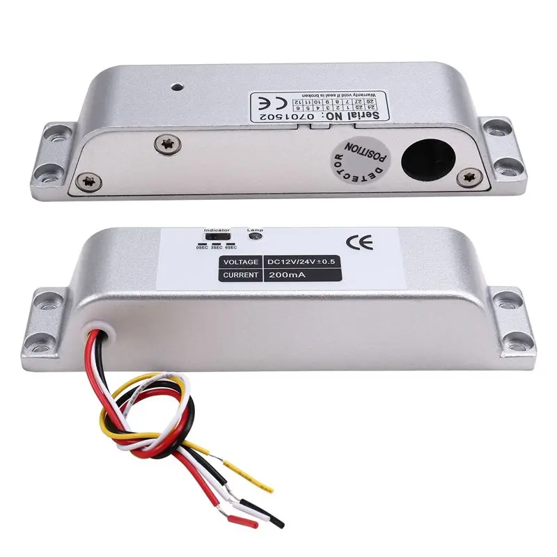 [LXYA68Z!] Electric Drop Bolt Lock 4 Wires DC12V Electronic Mortise Locks Wooden Door Lock Lron Door Lock