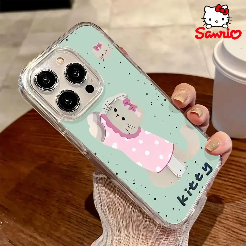 Sanrio Phone Shell Fall Prevention Iphone 16/15/14/13/12/11 Woman Phone Case Shell Sanrio Cartoon Accessory Brithday Gift