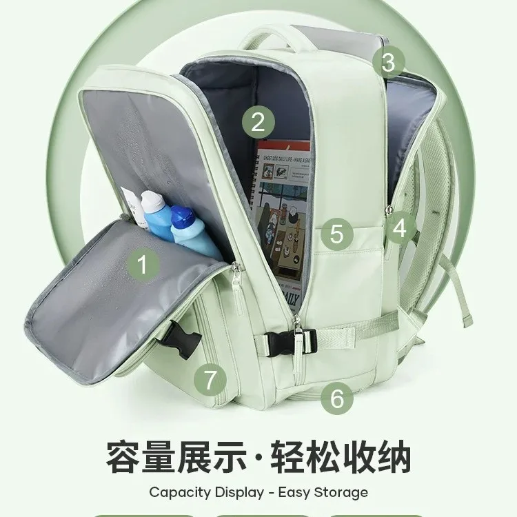 حقيبة ظهر موسعة للرجال والنساء، سفر بسيط، تخزين الكمبيوتر، متعددة الوظائف، حقيبة ظهر ذات سعة كبيرة #3