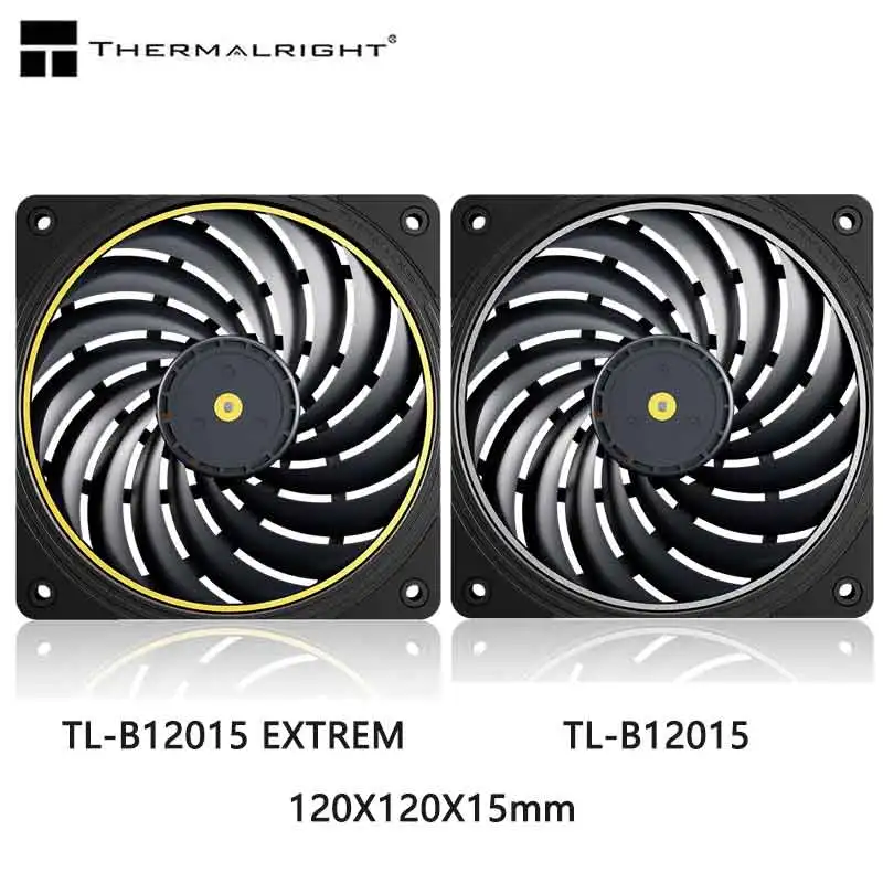 Thermalright TL-B12015 EXTREM 12 cm Computergehäuselüfter/120 x 120 x 15 mm/geräuscharm/PPS-Rahmen/LCP-Blätter/Doppelkugellager