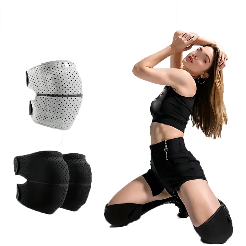 1Pair Sports Compression Knee Pads Elastic Protector Thickened Sponge Knees Brace Support for Dancing Workout Training