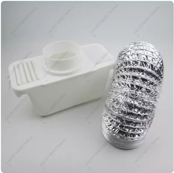 Universal Tumble Dryer Condenser Kits Vent Hose Ventillation Kit Box Part with 1'PVC Flexible Stretch Exhaust Duct