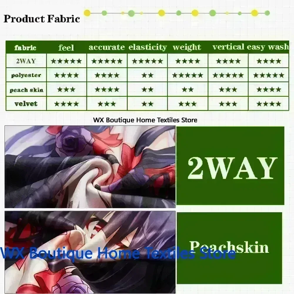 كارتون VTuber Sis Kawaii الجسم Dakimakura غطاء المعانقة كامل الجسم أنيمي المخدة