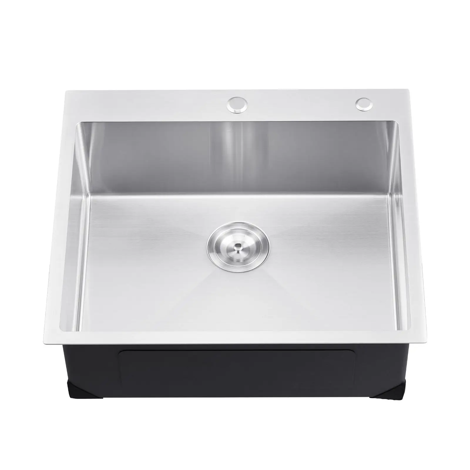 25 inch Kitchen Sink Workstation, 304 Stainless Steel Top Mount Sinks, Drop-In Single Bowl Farmhouse Basin with Accessories, Household Dishwasher Sinks for RV, Prep Kitchen, Laundry Room, Bar