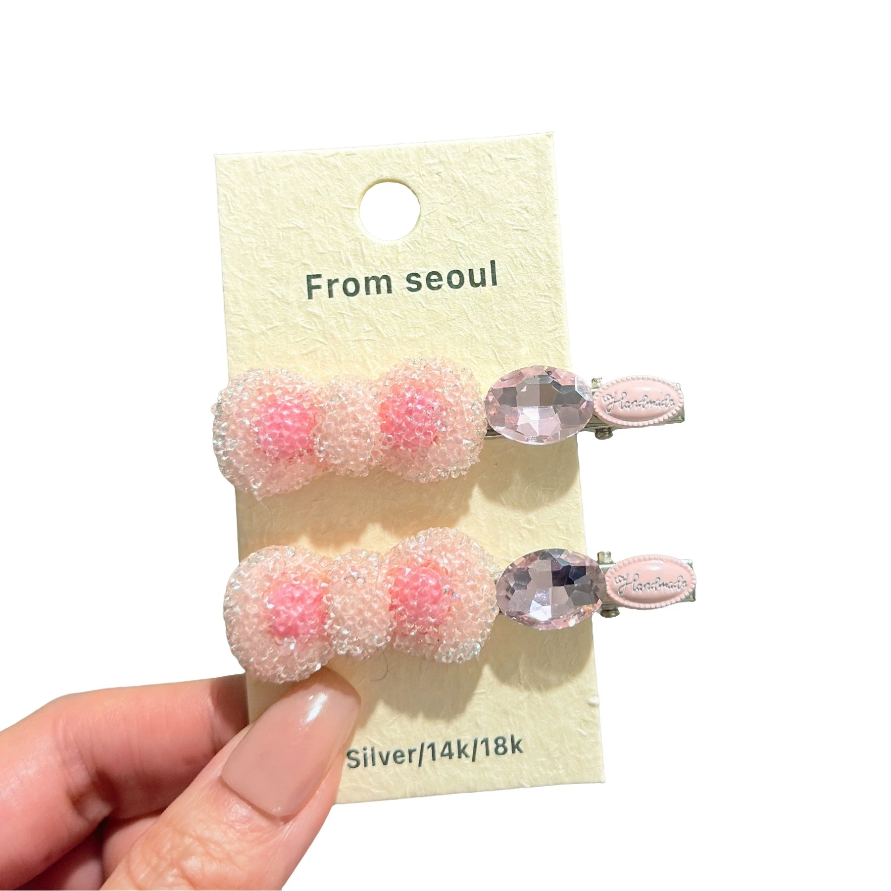Pink Bowknot Exquisite Sweet Hairclip Acetate Sweet Hairclip Hair Dopamine Accessories for Women Girl