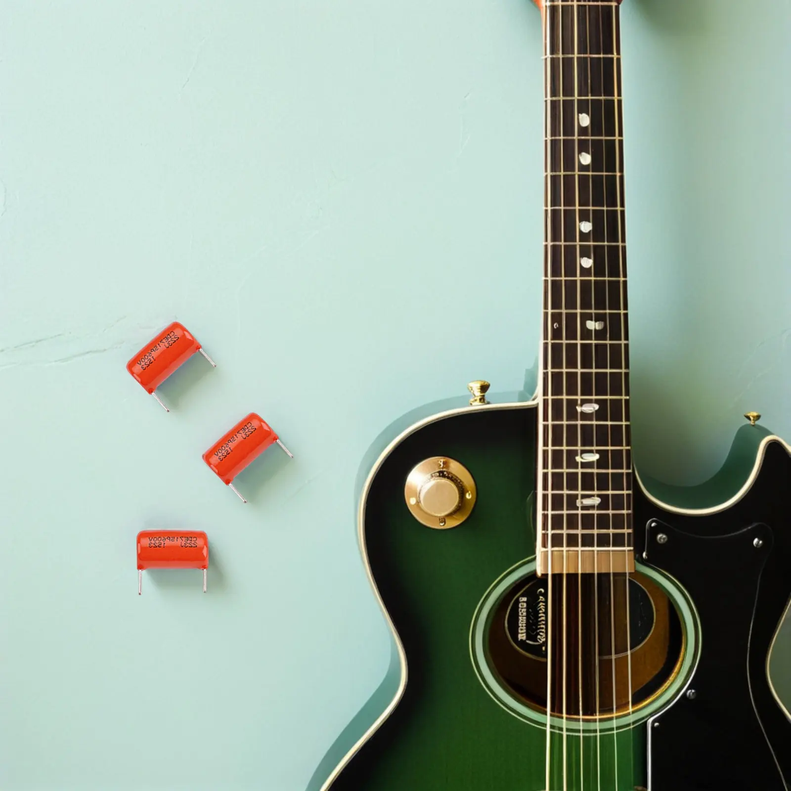 1Set Professional Guitar Capacitor 715P Series Copper Leads High Stability Clear Tone for Electric Guitar Bass Musical