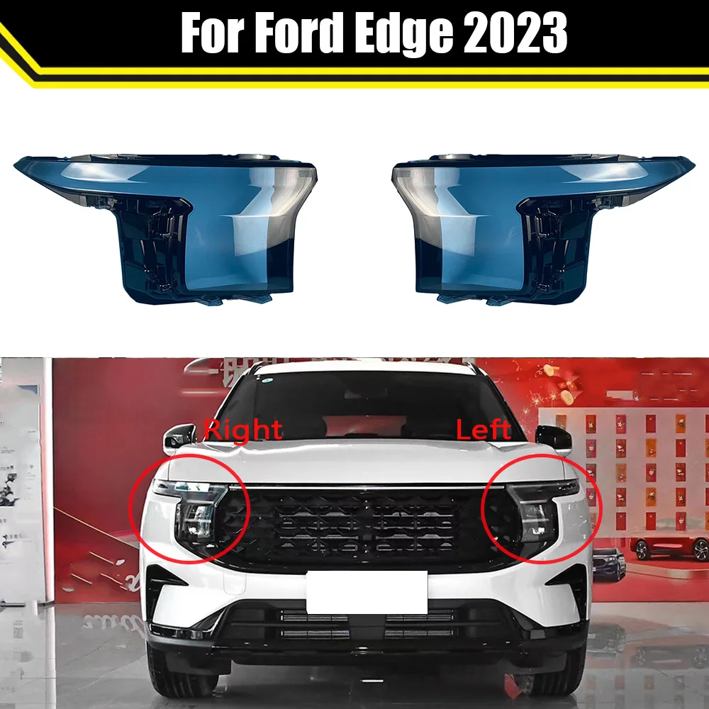 

For Ford Edge 2023 Front Headlamp Cover Transparent Mask Lamp Shade Headlight Shell Lens Replace The Original Lampshade