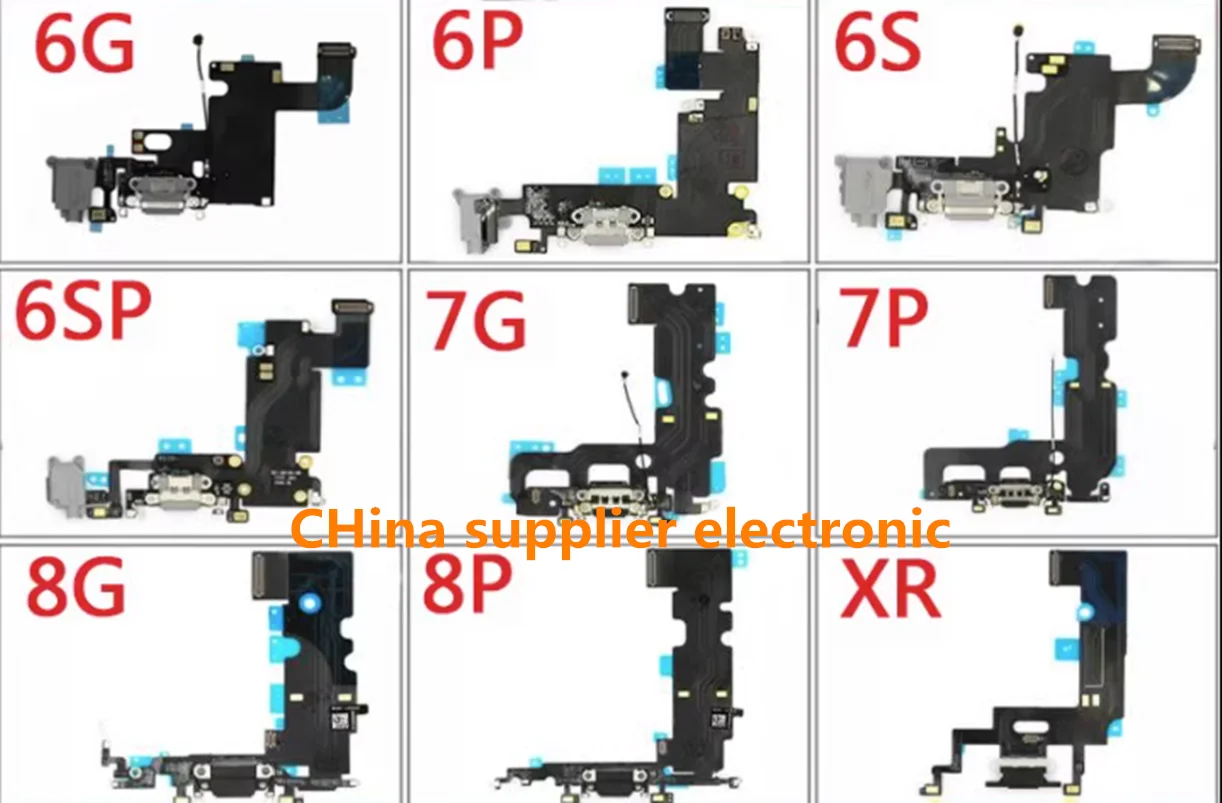 Port Flex Cable for iPhone 6 6P 6S 6SP 7 7P 8 8Plus X XR XS XSMAX USB Dock Connector Charger Ports Assembly