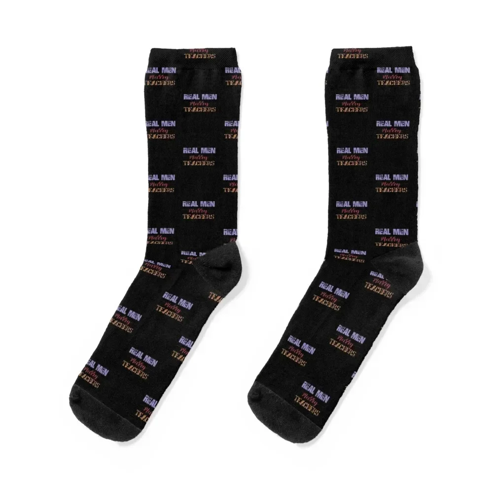 

Real Men Marry Teachers Socks cycling designer Girl'S Socks Men's