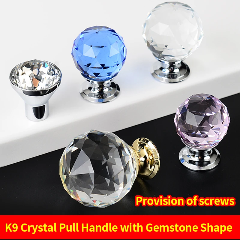 

European crystal pulls modern simple closet door small pulls cabinet wine cabinetdrawer smallpullscabinet gemstone molding pulls