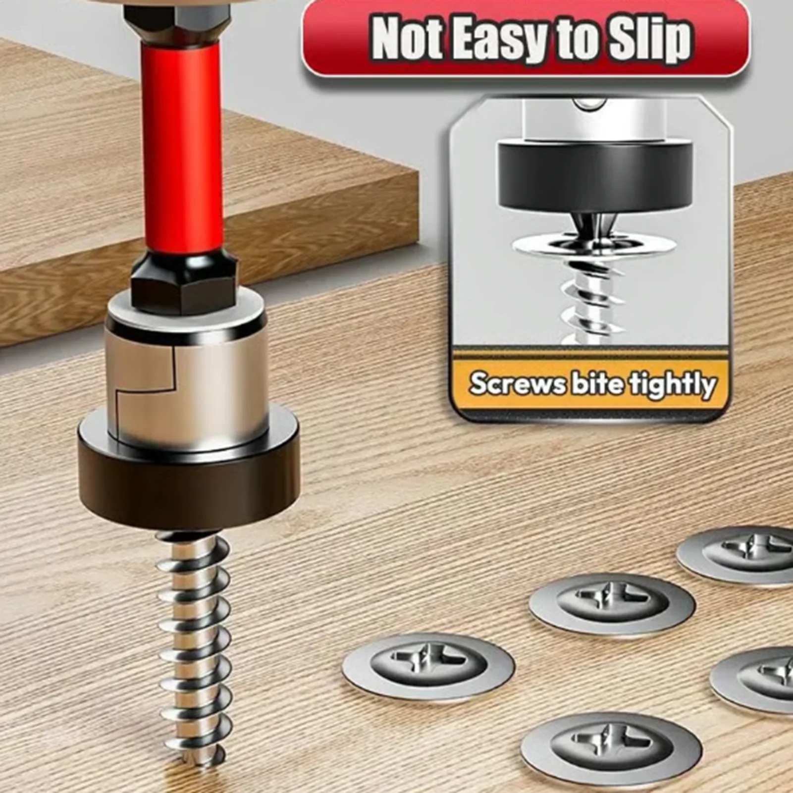 5 Pieces Magnetic Drywall Drill Bit Magnetic Screw Fastener Drill Driver Attachment for Plasterboard Concrete Masonry Cement