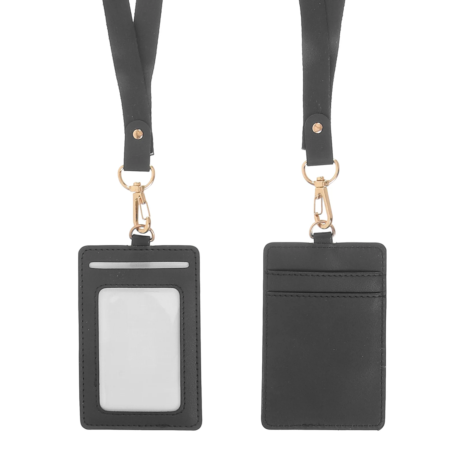 Clear Badge Holder Lanyard Card Protective Sleeves Work Student ID Game Card Holder Small Clear Plastic Cases for Cards