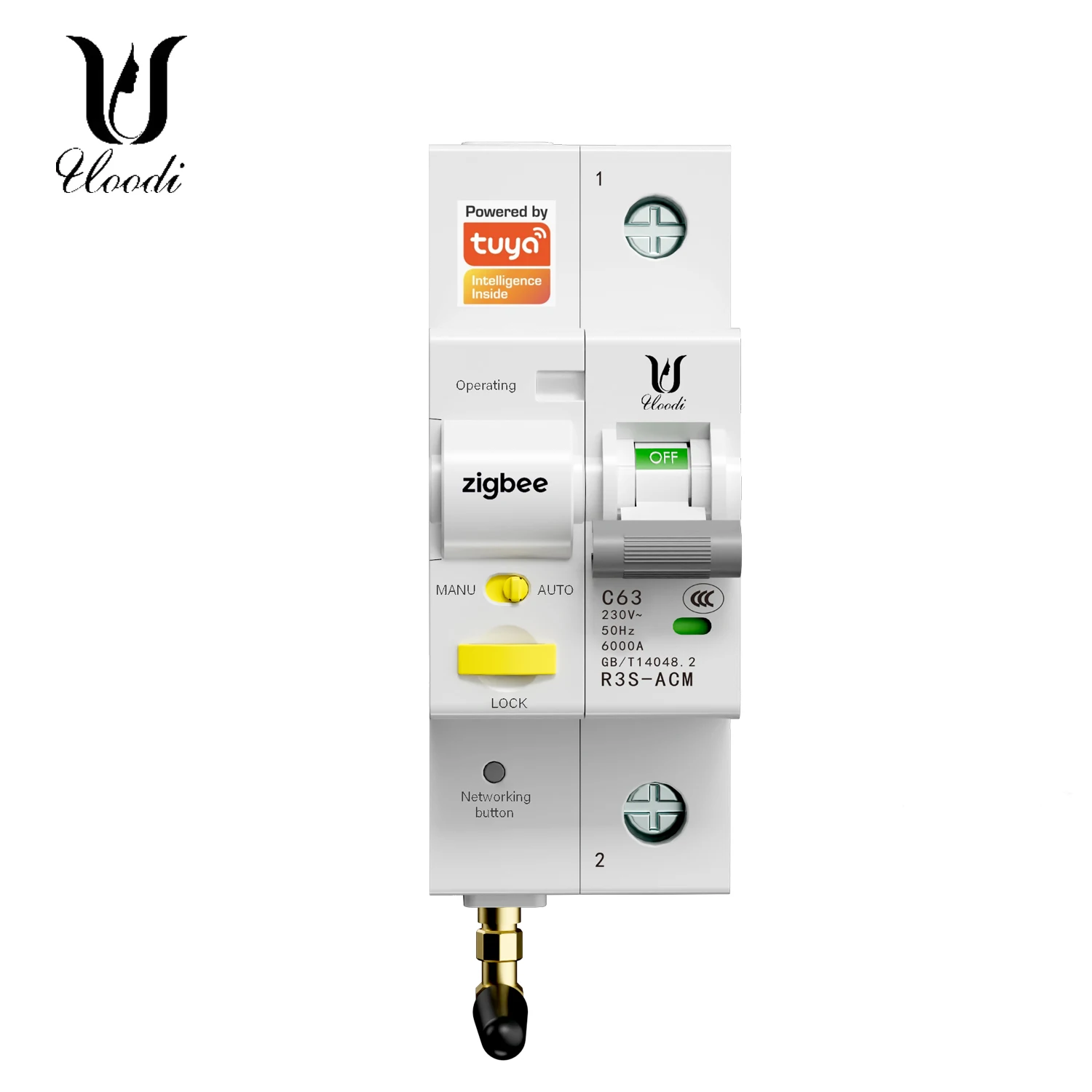 Tuya Smart-MCB Breaker, Smart Timer Switch, Wi-Fi, RS485, 1P + N, Voltage Current Protector, Voice Control, Alexa, Google, Alice