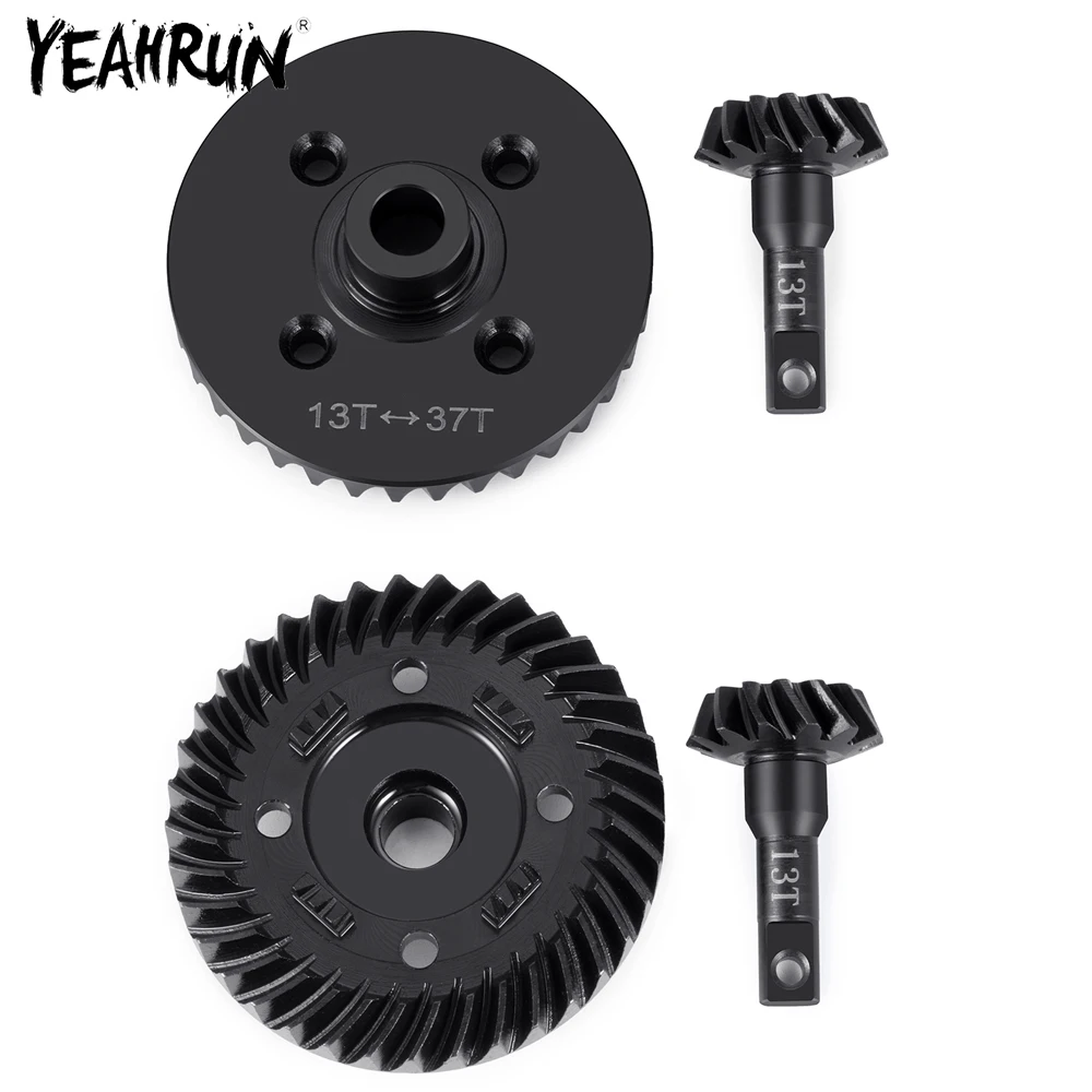 YEAHRUN Front/Rear Diff Spiral Gear 13T-37T Differential Gears For Maxx Slash 4X4 1/8 RC Crawler Car Upgrade Parts Accessories