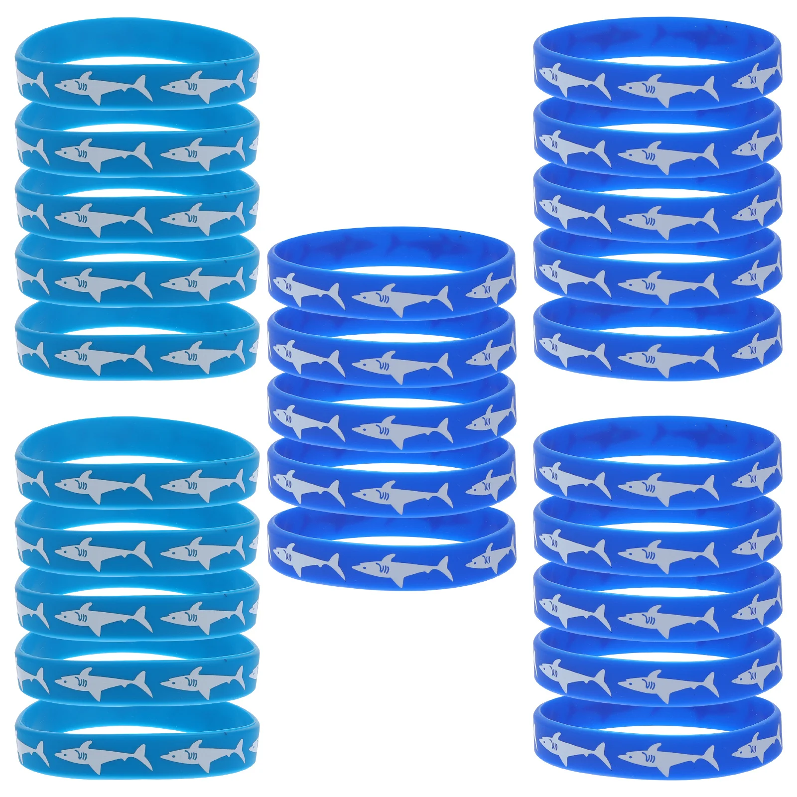 

25Pcs Silicone Bracelet Shark Design Party Wristbands for Festival Carnival Birthday Accessories Random Color