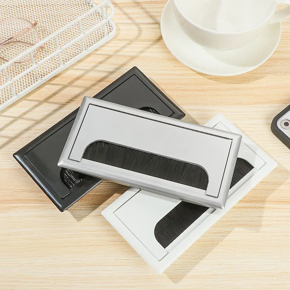 Plastic Outlet Port Computer desktop Decor Wire Box Wire Cable Holder Desk Cable Box Wire Hole Cover