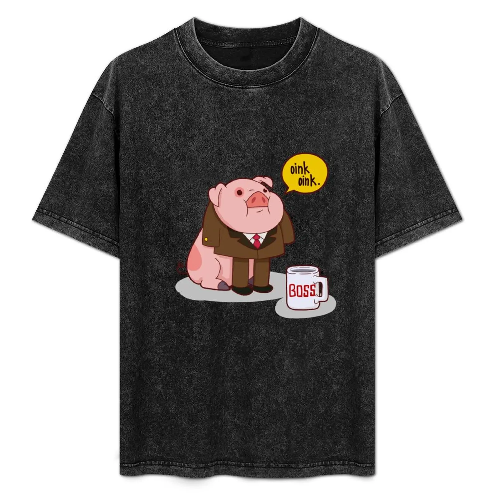 Waddles the Pig T-Shirt oversized graphic tee vintage sublime men clothes