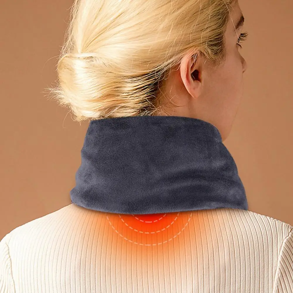 Heated Scarf Waterproof Fabric Fast Heating Electric Heated Scarf Rechargeable 3 Temp Settings Winter Warm Electric Scarf