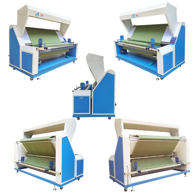 Automatic electric eye edge-to-edge cloth inspection machine needle-woven garment fabric rolling machine deviation