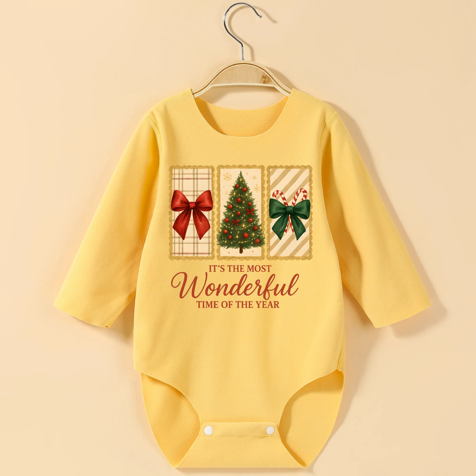 بدلة أطفال بأكمام طويلة لعيد الميلاد الأول للطفل مطبوعة رائعة نيسيي لارتفاع 60-90 سنتيمتر ملابس أطفال بذلة مريحة #4