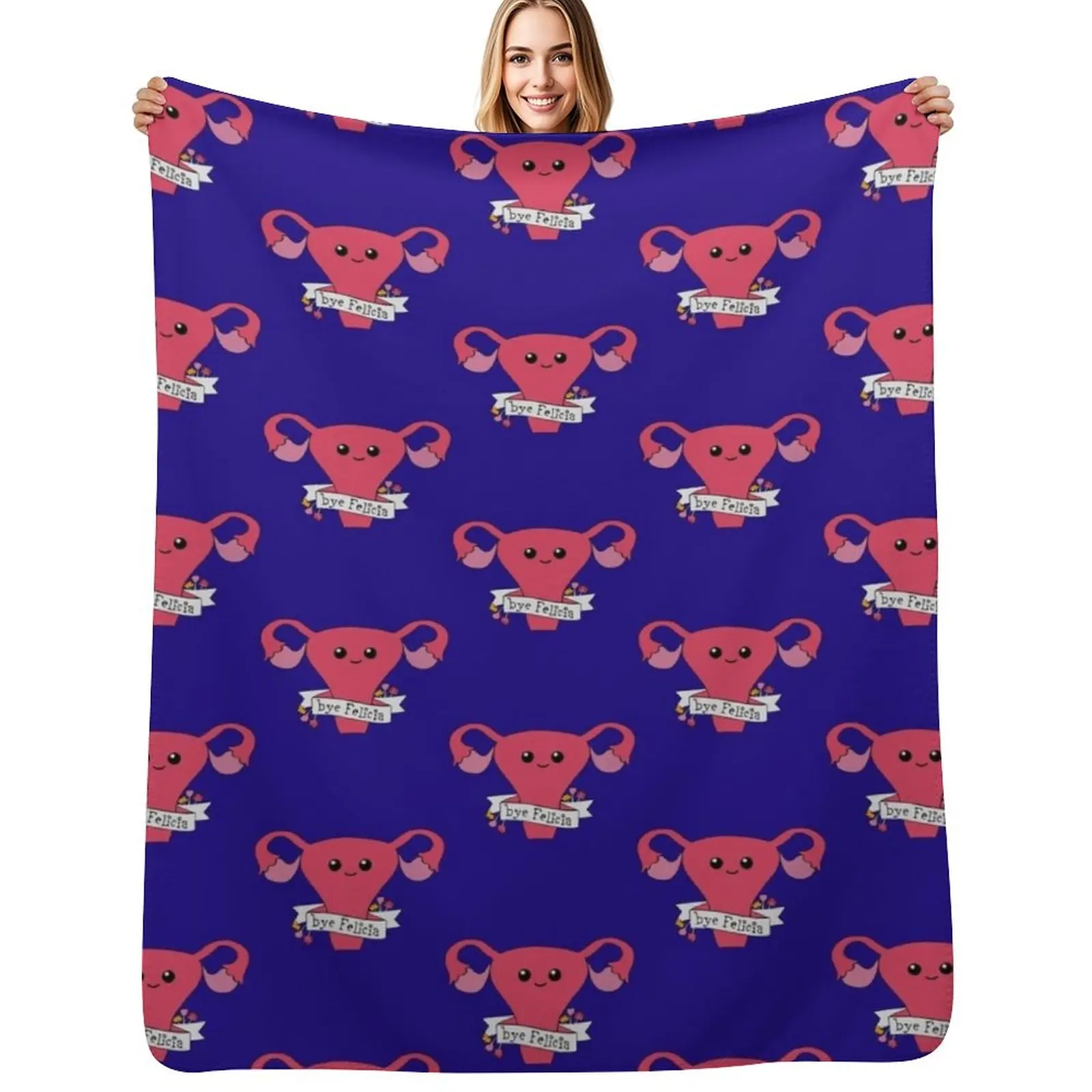 

Bye Felicia Uterus Throw Blanket for sofa Luxury Furry Camping Blankets