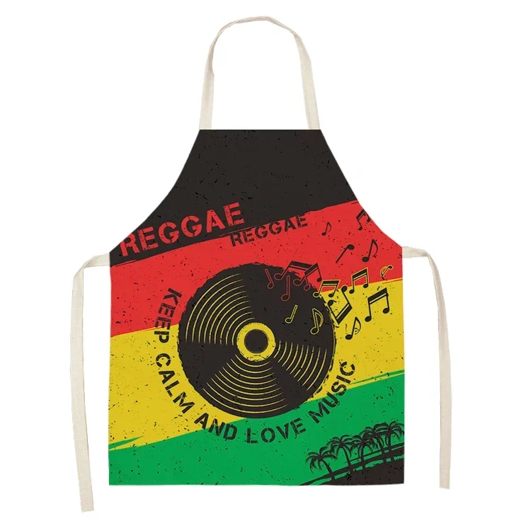 Music Record Piano Pattern Apron Men and Women Kitchen Apron Household Cleaning Home Cooking Baking Accessories Adult Apron